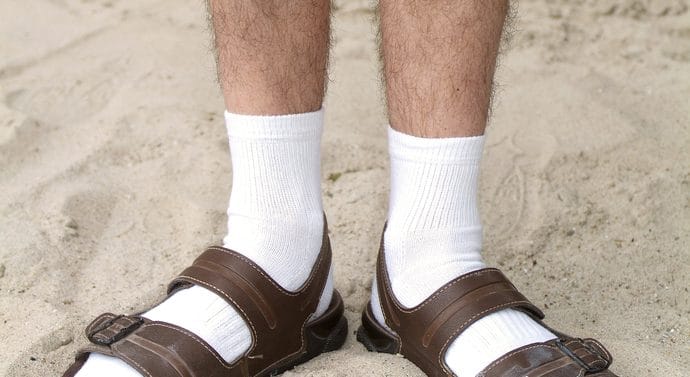 Sandals and socks