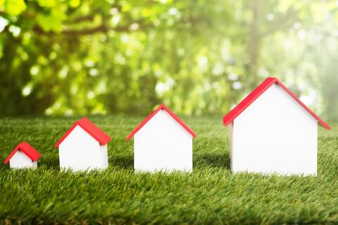 Houses on grass