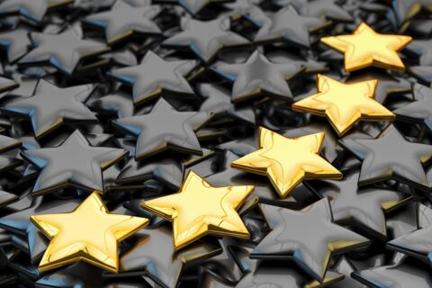 Gold and black stars