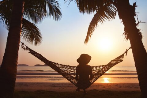 Hammock sunset beach