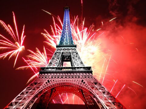 Eiffel Tower fireworks