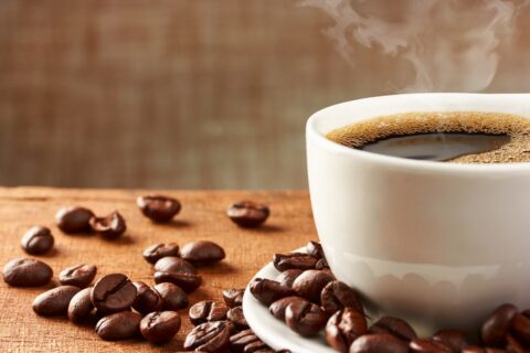 Coffee cup beans