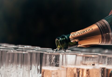 close up champagne