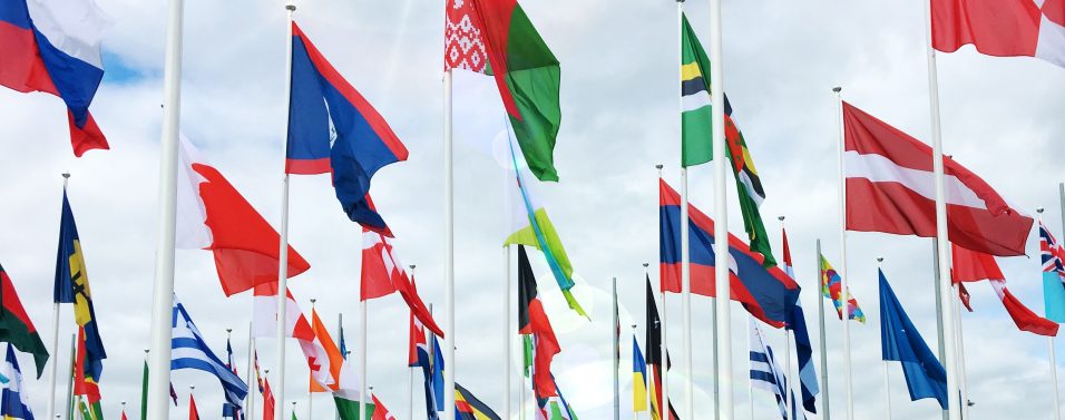 flags from around the globe
