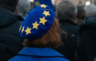girl wearing a euro beret
