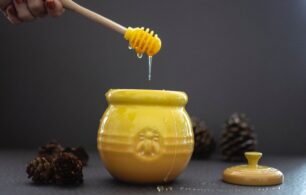 honey pot representing money