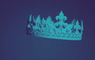 crown on purple background