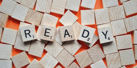 letter tiles spelling out READY for the unexpected